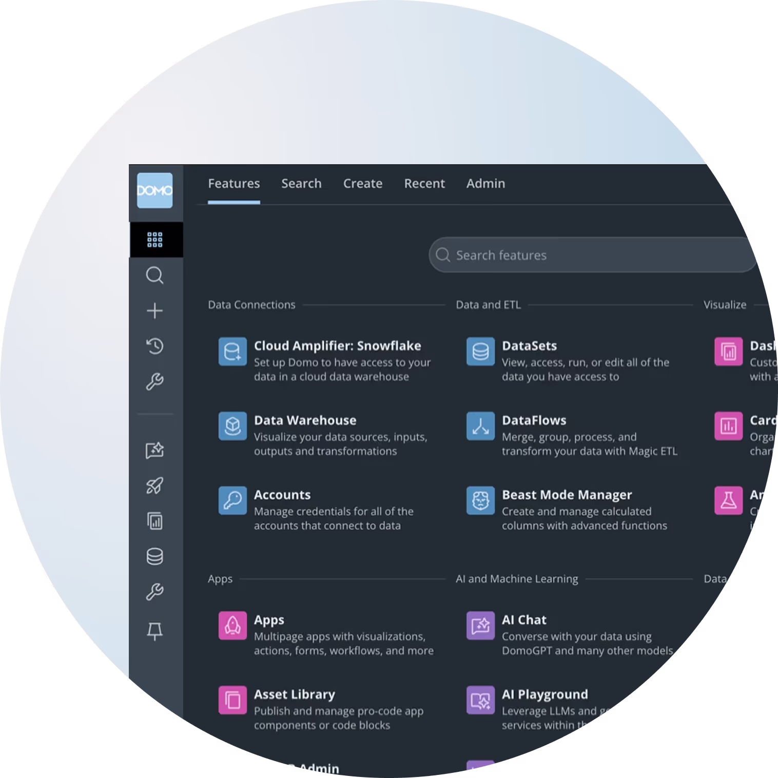 Domo Features preview